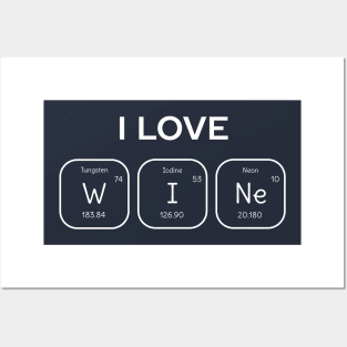 I Love Wine Science T-Shirt Posters and Art